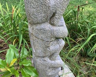 Detail of carved stone statue