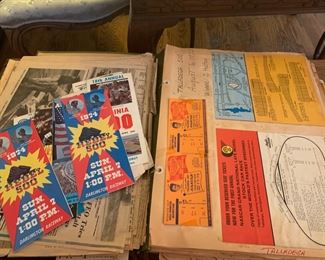 Large 1970s Nascar scrapbook