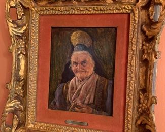 Small oil on board in gilt frame, Hans Brattenbach