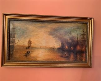 O/C ships on fire scene