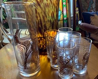 Pitcher and glasses