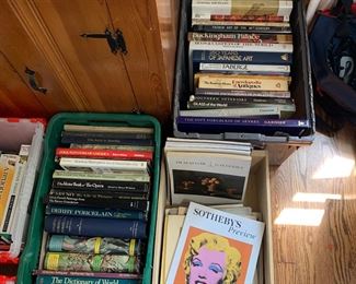 books and vintage art magazines