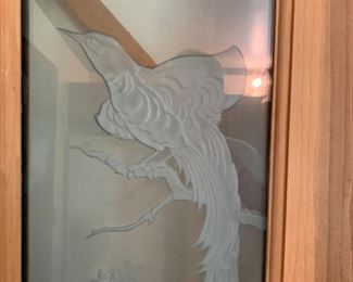 frosted panel in door