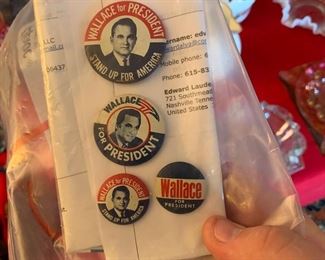 Wallace for President buttons