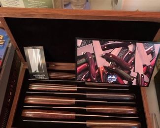 Custom set of hand made steak knives