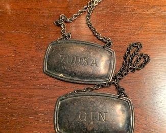 Vodka and Gin bottle labels