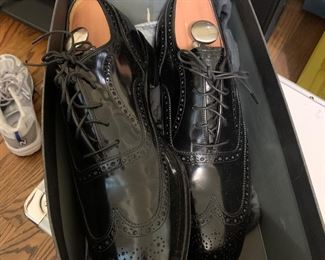 Johnston and Murphy black wing tips