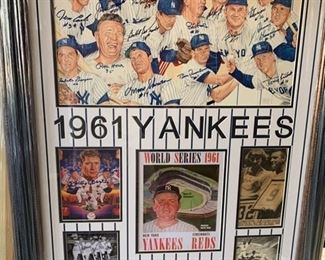1961 Yankees Team Signed PSA COA