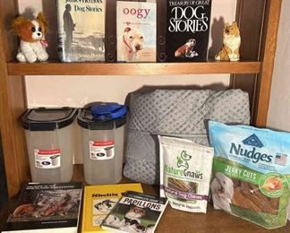 All Things Dog Car Blanket, Feeding Containers, Treats opened Bag Books