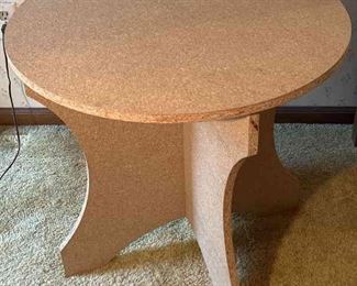 Circular Chip Board Side Table