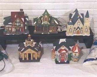 Dickens Collectibles Porcelain Lighted Houses Victorian Series