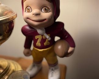 Vintage 1970's Ceramic Football Player Boy 77