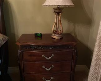 . . . and matching night stand with accent lamp
