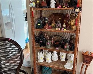 Buddhas and other Asian art and collectibles.