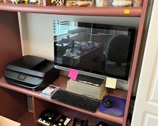HP pavilion all-in-one computer. HP ink jet printer. misc. Nik naks.