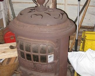 old pot belly iron stove