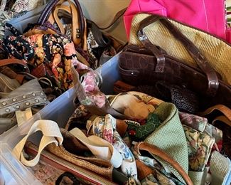 So many purses and bags!