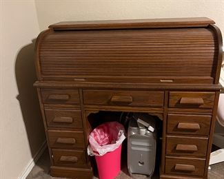 Roll top desk. Antique