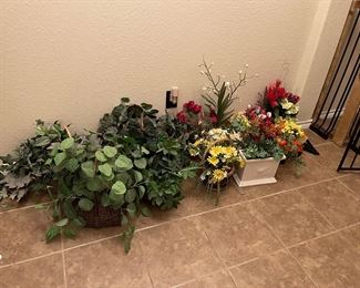 Flowers and greenery.