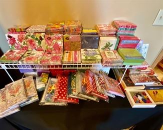 Paper products all new in packages, Lang address books and Lang note cards