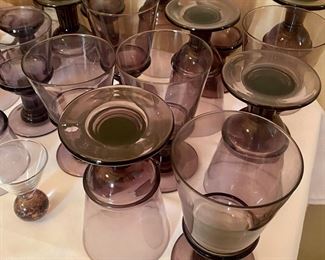 Purple water glasses