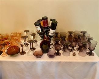 Drinkware and wine bottle holder