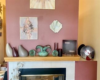 Wall art by Jeanette Burican Wisconsin Artist-Ceramics by Susan Anderson one of a kind custom piece