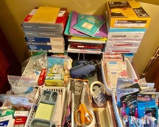 Scissors, tape, rubber bands , post its