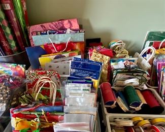 Gift bags small, medium, large and Extra large, ribbons