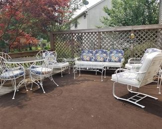 Fabulous patio furniture, never used outside, looks brand new!