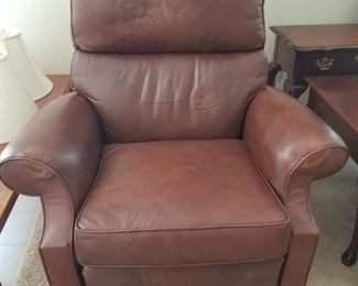 Leather recliner