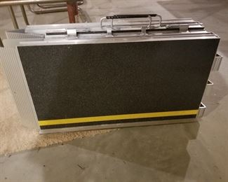 Folding portable wheelchair ramp