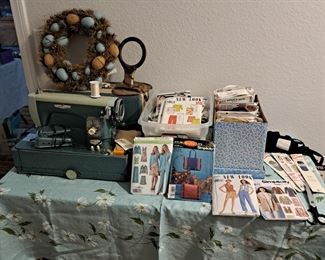 Old patterns and fabric $1 each