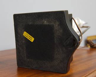 Detail on the pair of c. 1973 Chapman chinoiserie blanc de chine lamps