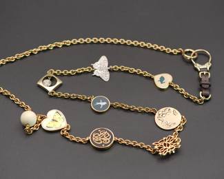 Long vintage Juicy Couture charm necklace