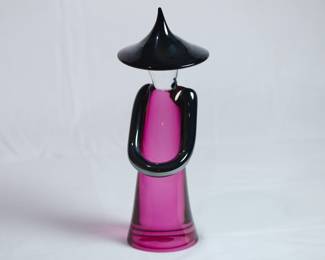 Murano glass figure, retains it original label