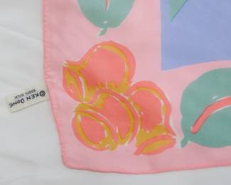 Another detail of 1986 Ken Done 'Koala Bear & Cub' silk scarf, made in Japan