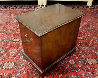 Small 20th century chest or stand in a Chippendale Style measuring 23" across, 15 1/2" deep, and  22" tall with a lovely patina and typical signs of wear from age and use.