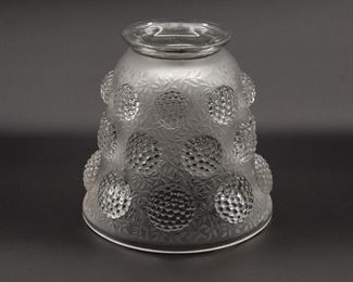 Signed Verlys, France "Les Cabochons" Raspberries Frosted French Art Glass Vase, measures 6 3/4" tall and is 6 3/4" across its rim.  In excellent vintage condition, signed on the base.