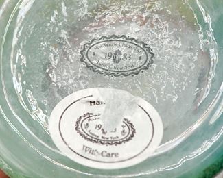 Vintage MacKenzie Childs painted vase, approximately 10" tall