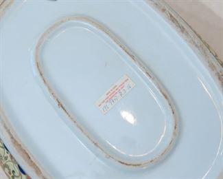 Base of the large Chinese footbath, c. 1980's, 17" long overall