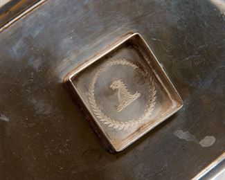 Detail of interior of base of the inkwell