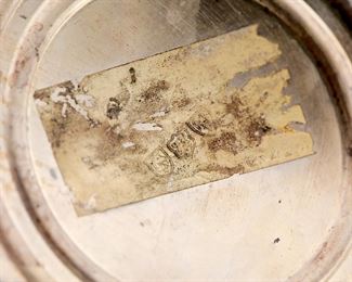 Mark on the stately pair of silverplate candelabrum by the Friedman Silver Company retaining their decorative finials