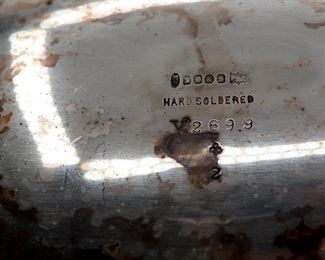 Mark on the gorgeous antique hinged lid silverplate server for hot or chilled items by James Dixon & Sons, Sheffield, England