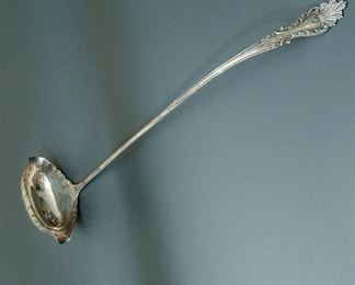 Elegant antique Rogers & Hamilton silverplate punch ladle