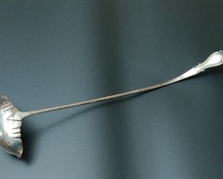 Another view of the elegant antique Rogers & Hamilton silverplate punch ladle
