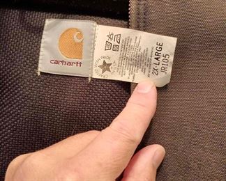 2XL Carhartt Black Hooded Jacket