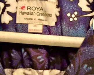 3XL Royal Hawaiian Creations - Blue Floral Hawaiian Shirt