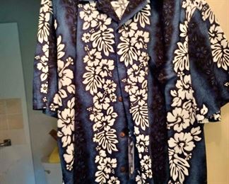 3XL Royal Hawaiian Creations - Blue Floral Hawaiian Shirt