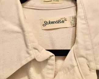 St. John's Bay White Polo Long Sleeve Shirt